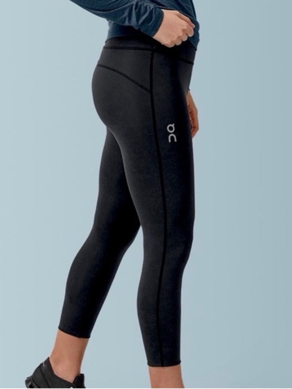 On Running Tights 7/8 Women Black High Rise Athletic Leggings Size Small